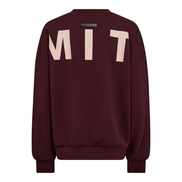 Haute L'Amitié - Maxi Split Logo Sweat HL10413 - Wine Sweatshirts 