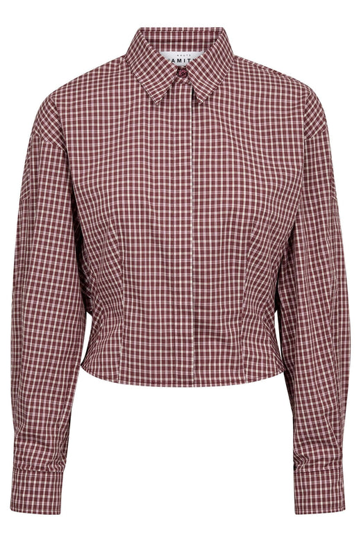 Haute L'Amitié - Musa Check Smock Shirt HL10753 - Wine Skjorter 