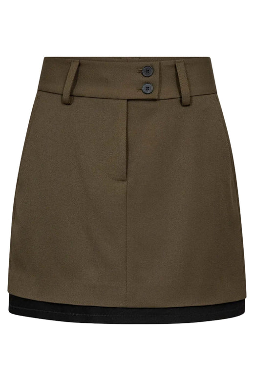 Haute L'Amitié - Premiere Crop Skirt HL10711 - Army Nederdele 