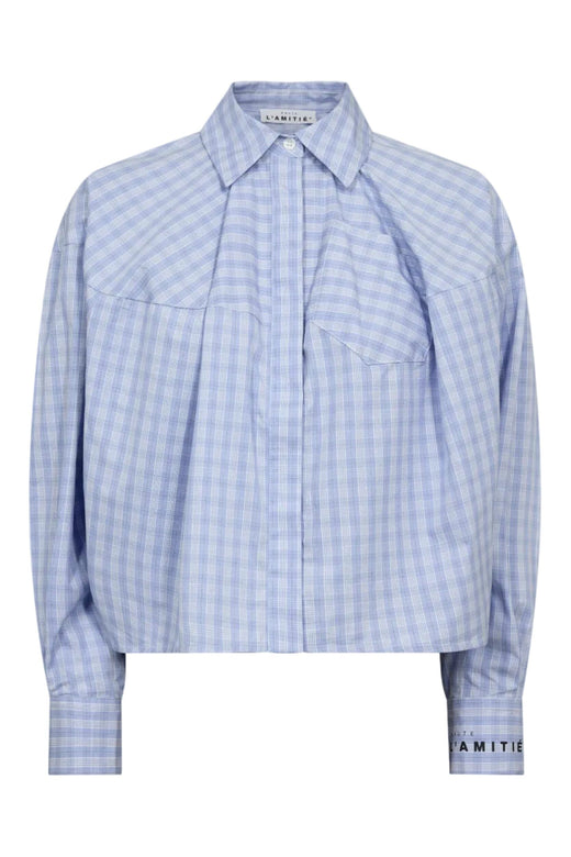 Haute L'Amitié - Sophie Check Shirt HL10746 - Pale Blue Skjorter 