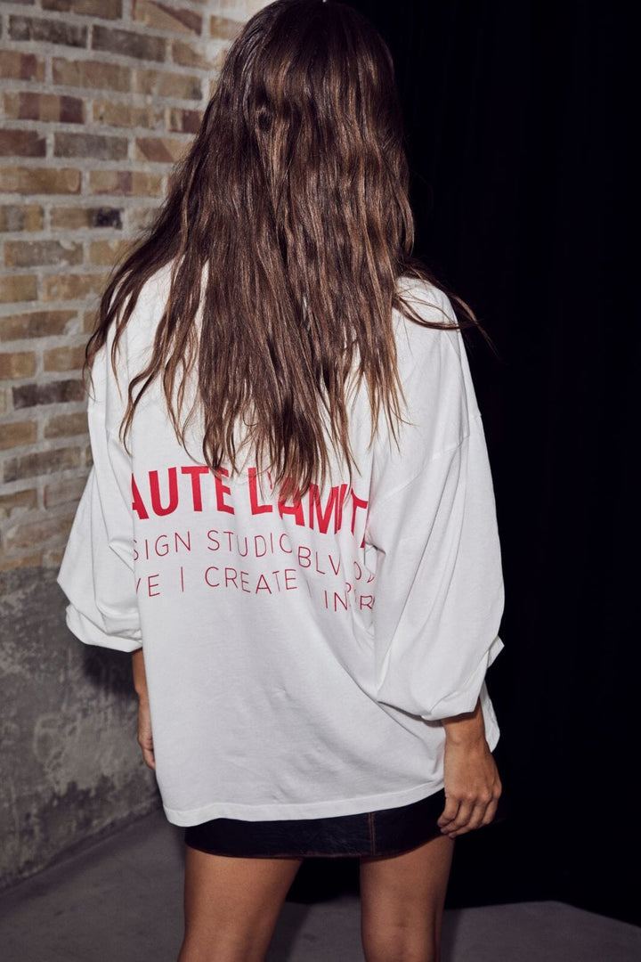 Haute L'Amitié - Studio Ls Print Tee HL10421 - Creme T-shirts 
