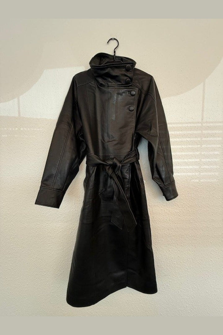 Haute L'Amitié - Sue Leather Trench HL10856 - Black