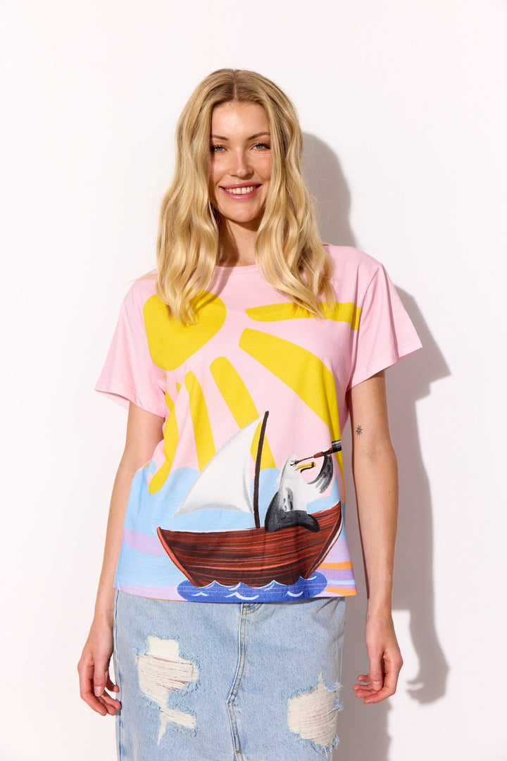 Hunkøn - Azura T-Shirt 26012 - Sunny Pink T-shirts 