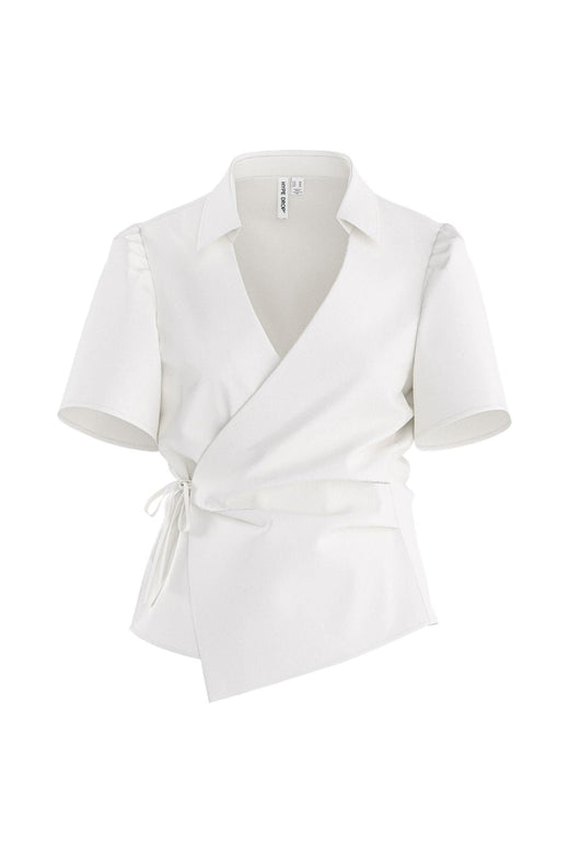 Hypedrop - Hdarlena Ss Wrap Shirt 32001132 - 5242287 - White