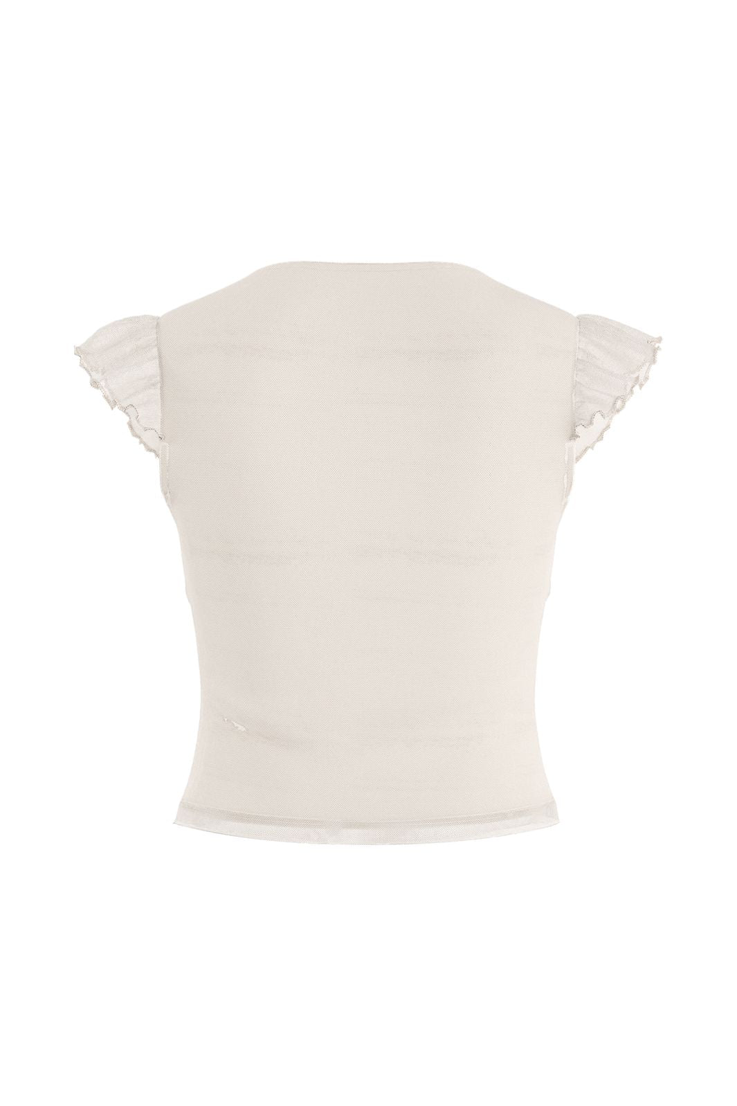 Hypedrop - Hdbente Cropped Deep-V Top 32001141 - 5242682 - Gardenia