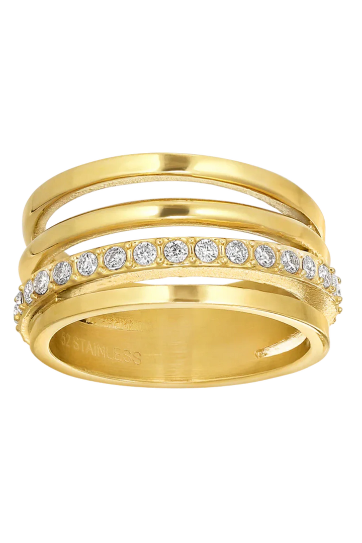 Jane Koenig - Big Olympia Ring BOR-SS26-SS-G - Golden Ringe 
