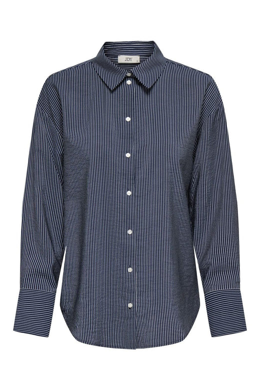 JDY - Jdybarlie Life L/S Shirt Dia - 4905941 Navy Blazer Cloud Dancer
