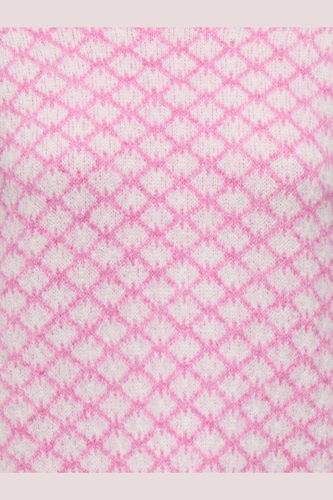 JDY - Jdyelvira L/S Jacquard Pullver Knt - 5174115 Bonbon Diamond Crush