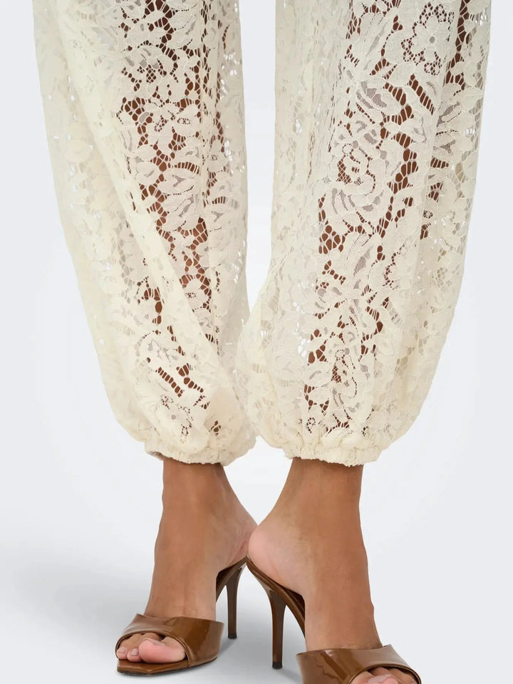 JDY - Jdyjulia Lace Balloon Pant - 5127283 Egret Bukser 