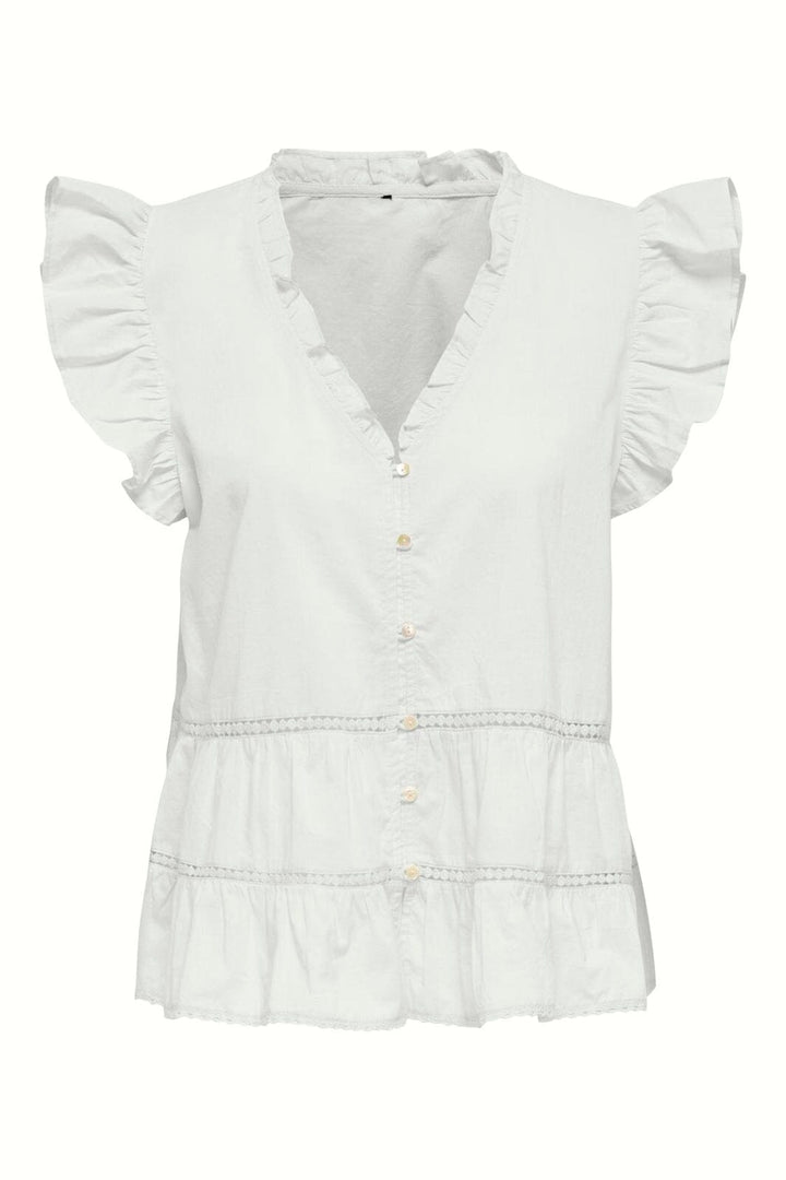 JDY - Jdyjulia S/L Lace Top - 5026530 Cloud Dancer