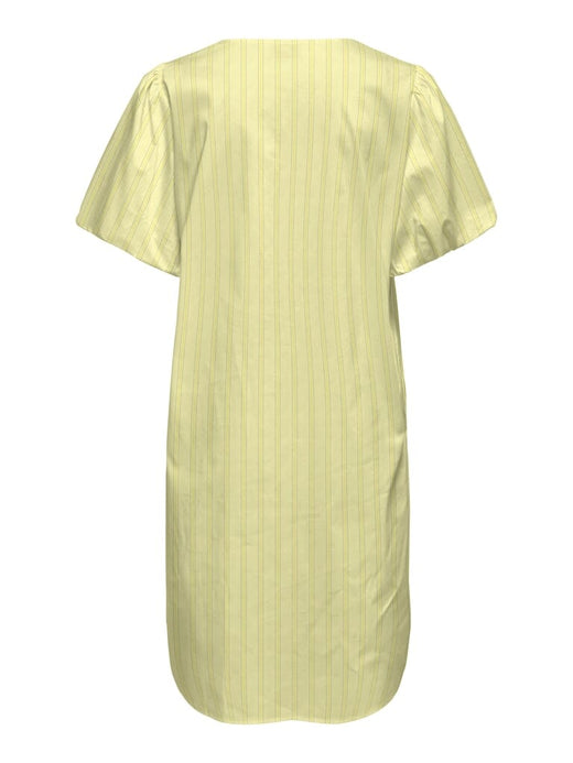 JDY - Jdymio 2/4 Mididress Dia - 5049558 French Vanilla 03-02-26 Lemon Drop & Black Kjoler 