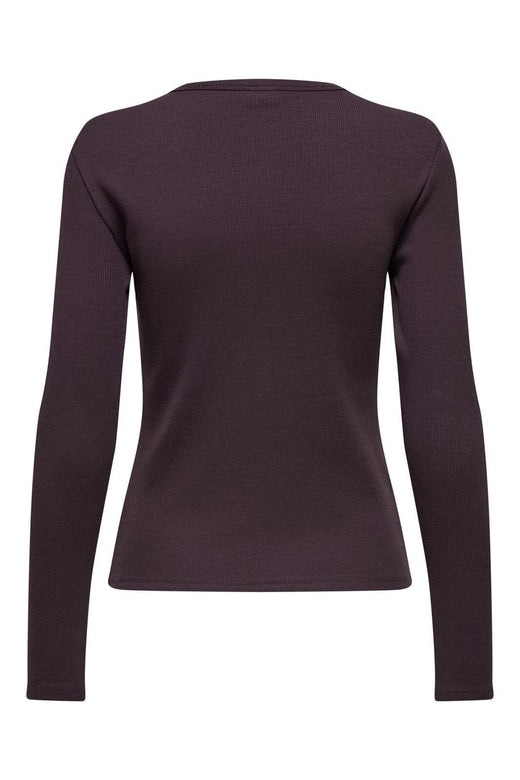 JDY - Jdysolar L/S O Neck Top Dia - 4890445 Fudge