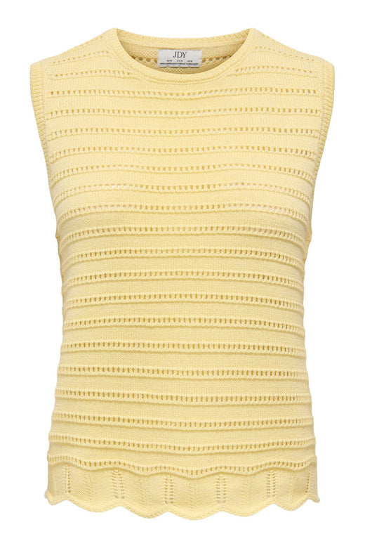 JDY - Jdytanja S/L O-Neck Top Knt - 5020387 Double Cream Toppe 