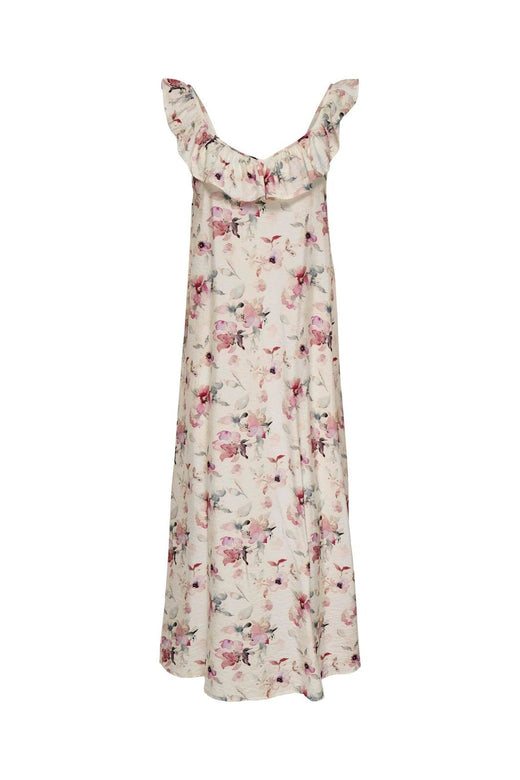 JDY - Jdytroya Life S/L Midi Dress Dia - 5015565 Cloud Dancer 11-03-26 Multi Flower