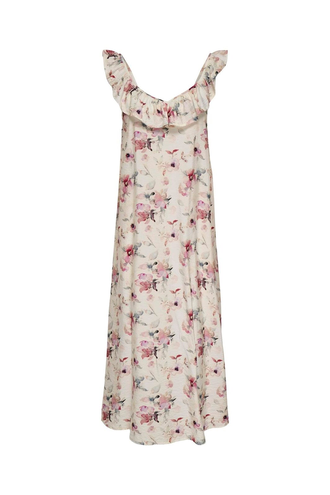 JDY - Jdytroya Life S/L Midi Dress Dia - 5015565 Cloud Dancer 11-03-26 Multi Flower