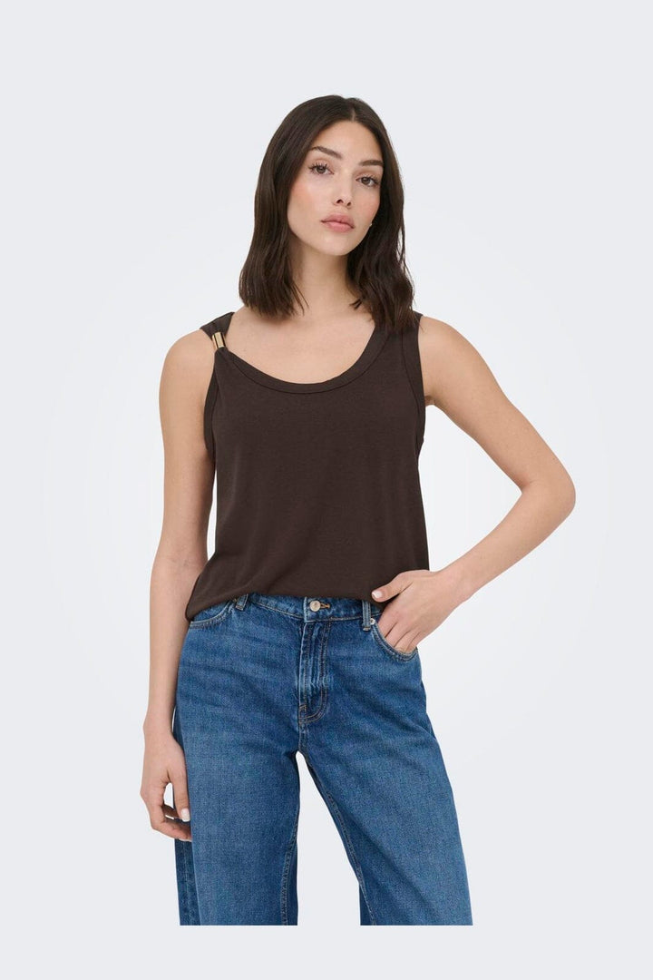 JDY - Jdyuffa S/L Top - 4969517 Chicory Coffee
