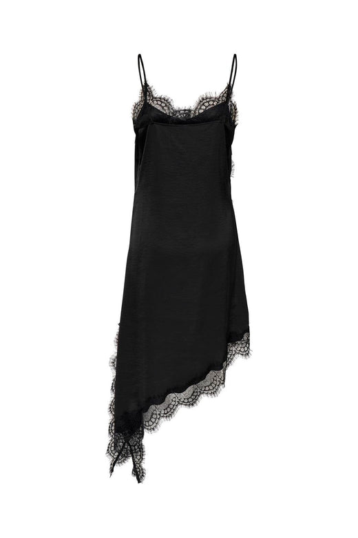 JDY - Jdyurba S/L Asym Split Dress - 5162883 Black