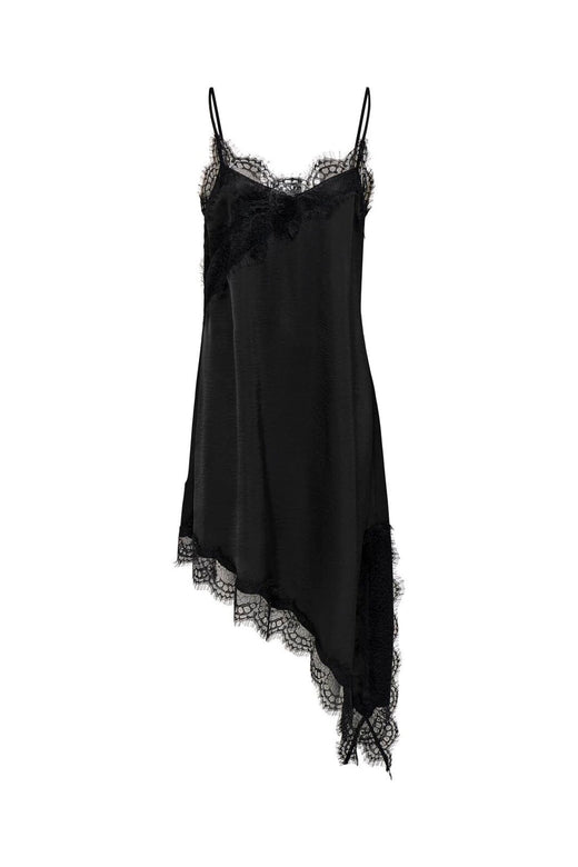 JDY - Jdyurba S/L Asym Split Dress - 5162883 Black