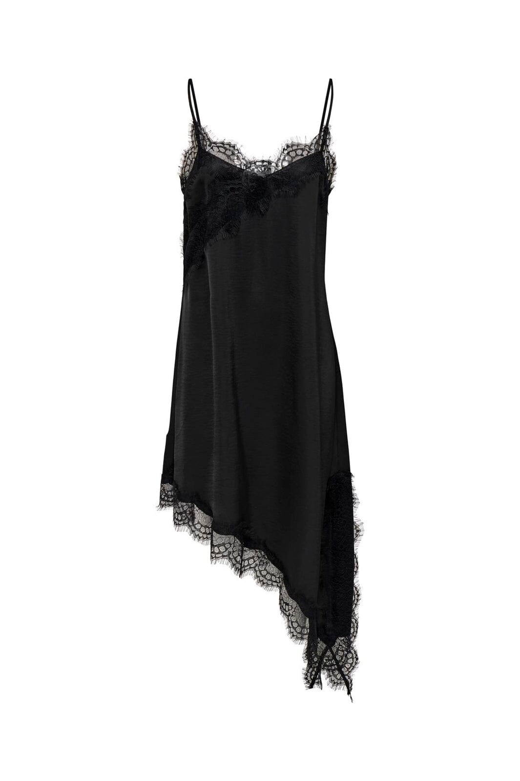 JDY - Jdyurba S/L Asym Split Dress - 5162883 Black