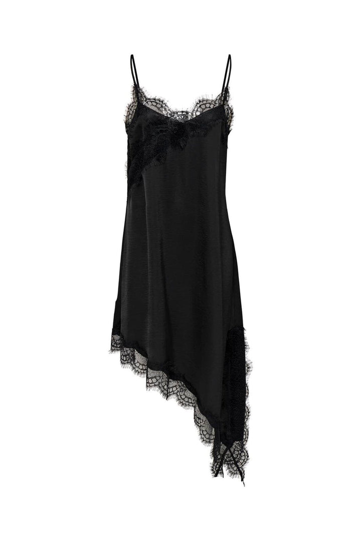 JDY - Jdyurba S/L Asym Split Dress - 5162883 Black