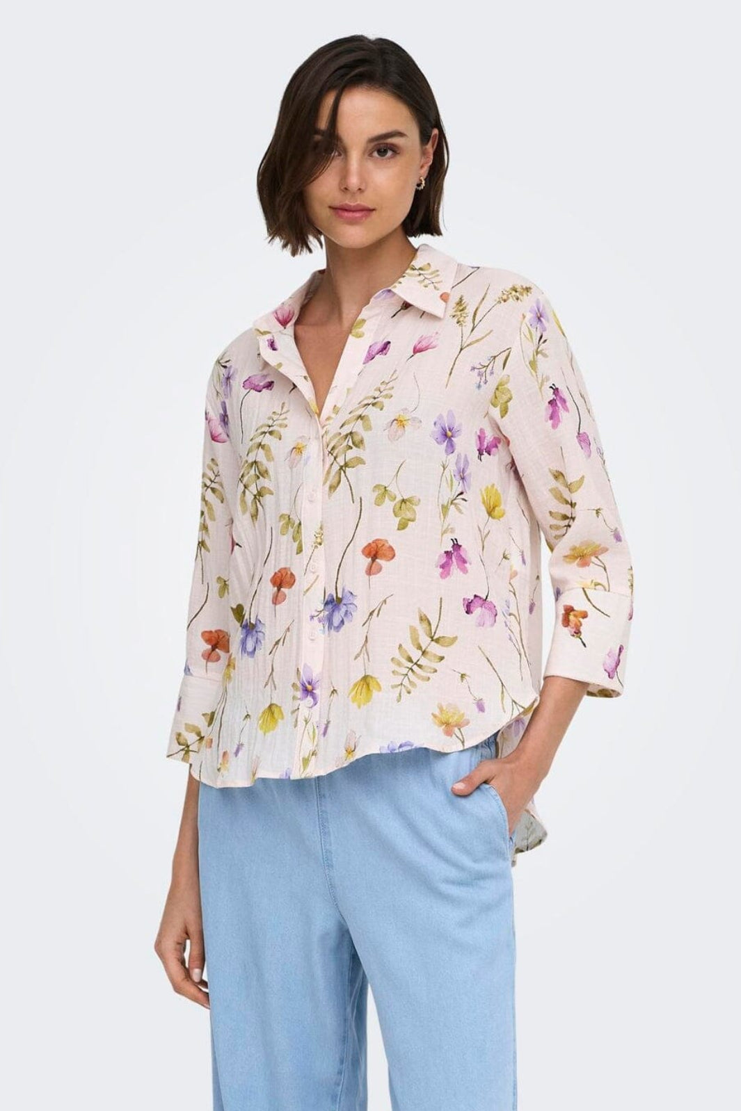 JDY - Jdyviola Life 3/4 Shirt - 4893954 Pristine Garden Flower