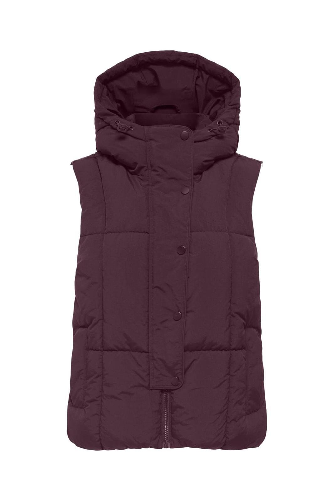 JDY - Jdywonder Short Hood Waistcoat Sij - 4868314 Fig