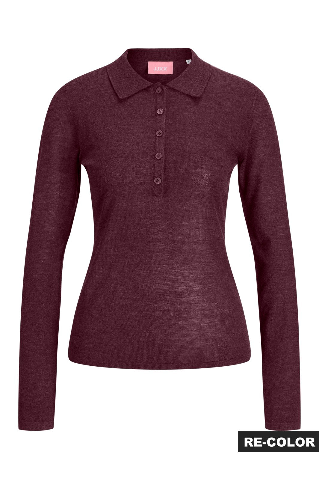 Jjxx - Jxalberte Polo Neck Knit - 5120814 Winetasting