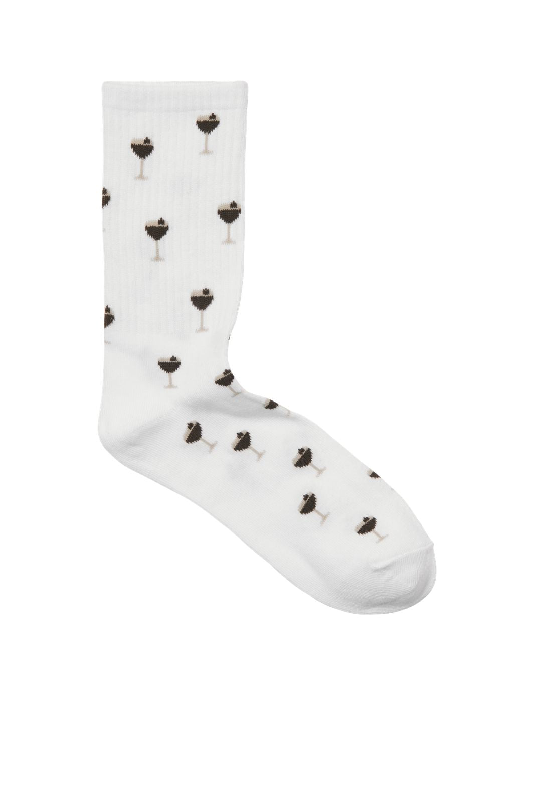 Jjxx - Jxbasic Tennis Print Sock 3-Pack Acc - 5018759 White W. Gelato / Caliente & Espresso