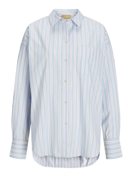 Jjxx - Jxjamie Ls Relaxed Poplin Shirt - 4706947 Cashmere Blue Ea W. Red