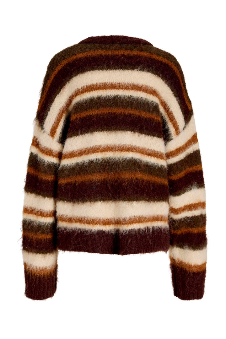 Jjxx - Jxjoe Crew Neck Knit - 5148589 Fudge /Multi Stripes
