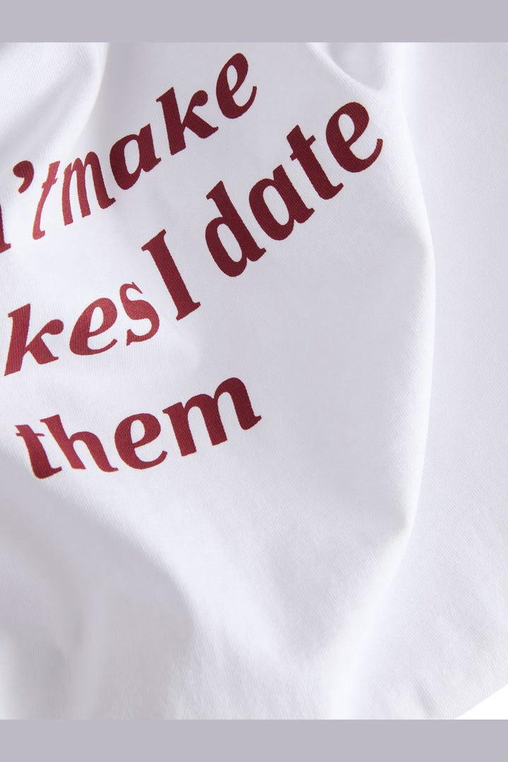 Jjxx - Jxmillow Loose Ss Tee - 5184939 Bright White I Dont Make Mistakes