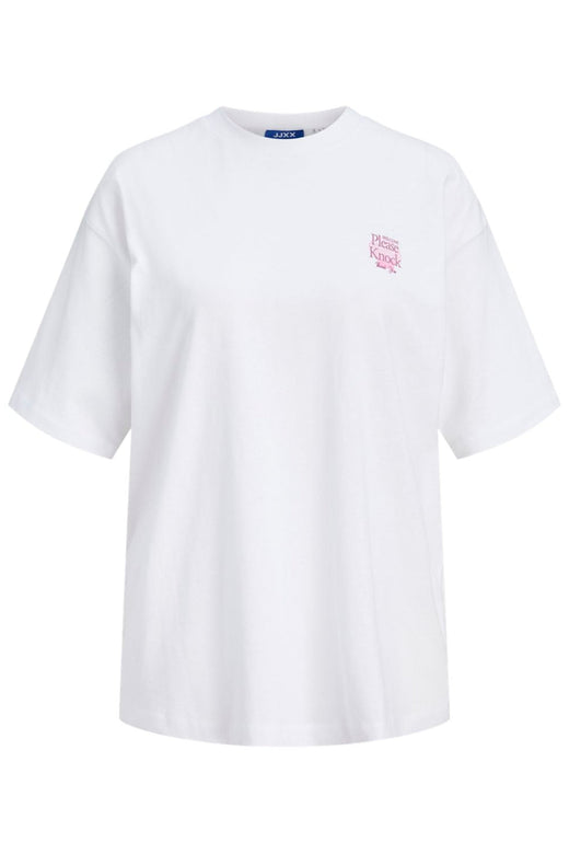 Jjxx - Jxmillow Loose Ss Tee Sp326 - 5014262 Bright White Please Knock
