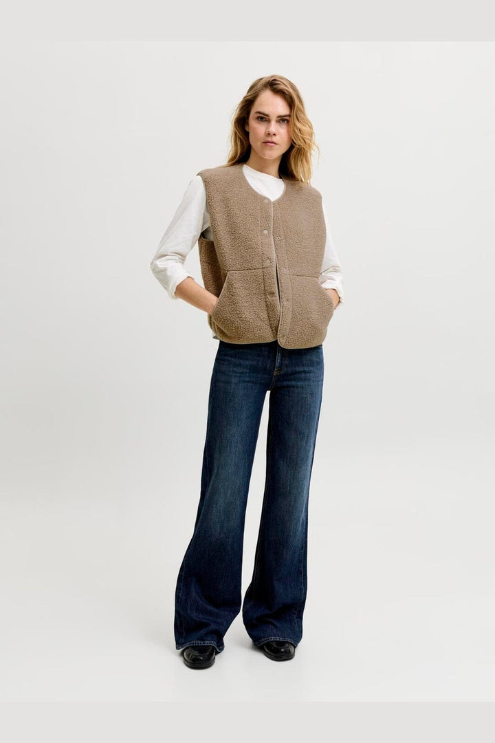 Jjxx - Jxvera Teddy Vest - 5038172 Humus Melange