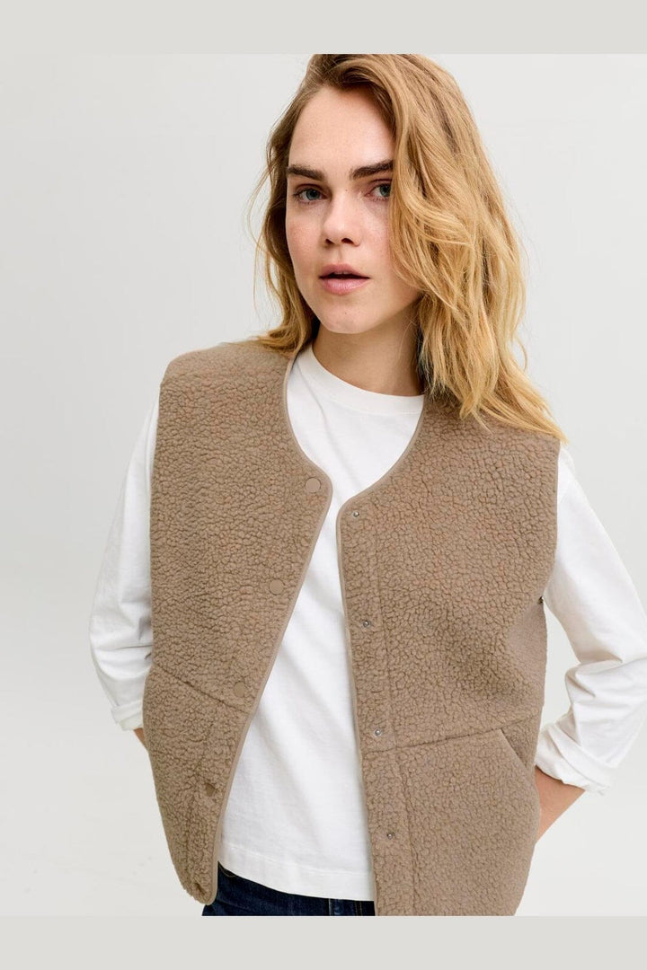 Jjxx - Jxvera Teddy Vest - 5038172 Humus Melange
