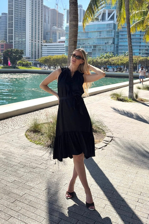 Karmamia - Anna Dress 2402 - Hammered Black Kjoler 