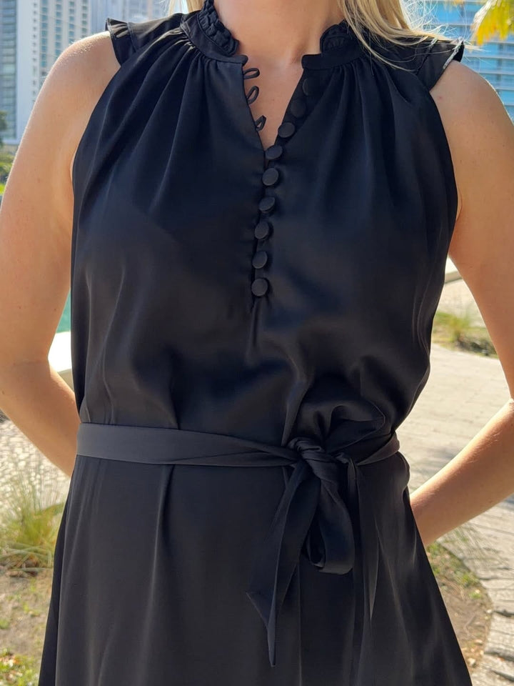 Karmamia - Anna Dress 2402 - Hammered Black Kjoler 