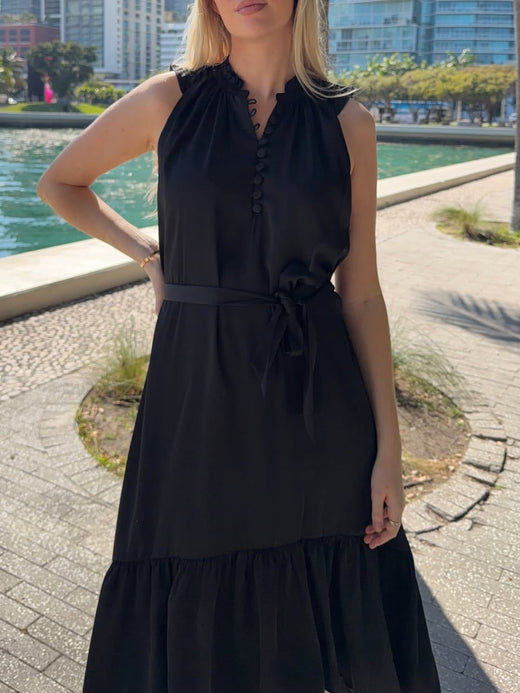 Karmamia - Anna Dress 2402 - Hammered Black Kjoler 