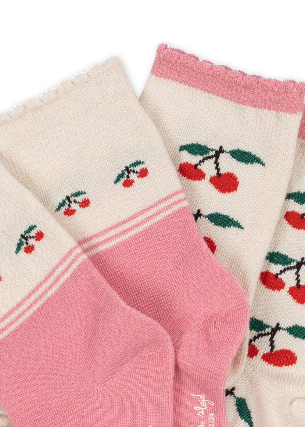 Konges Sløjd - 2 Pack Jacquard Socks Ks107617 - Cherry Mix