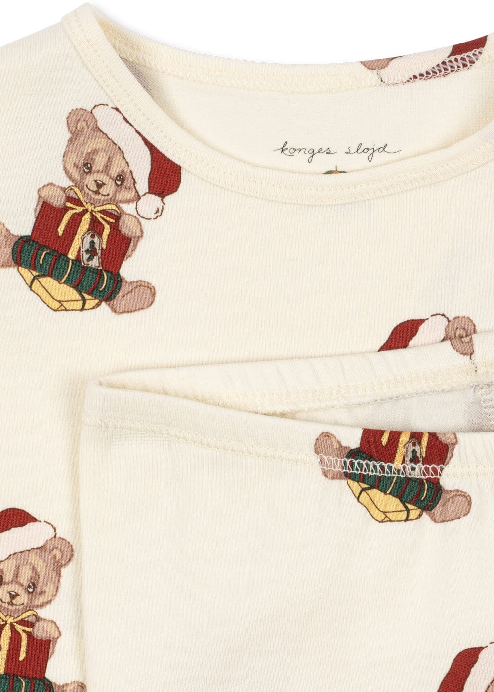 Konges Sløjd - Basic Blouse/pants Set Gots Ks106378 - Teddy Bear