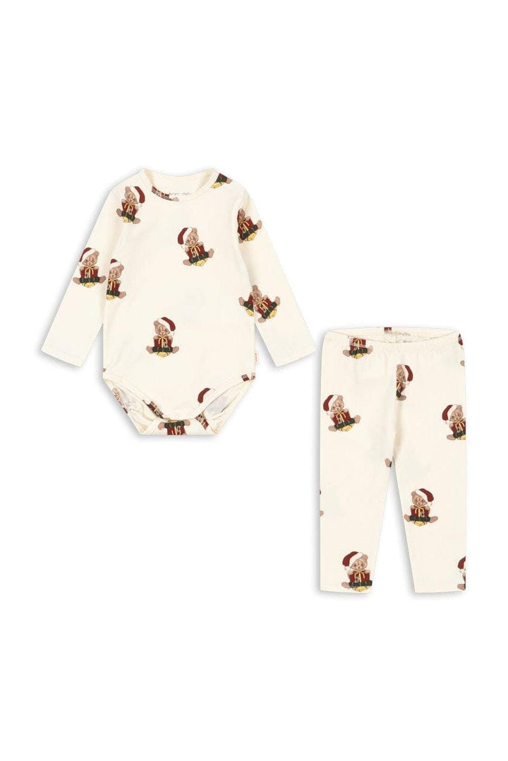 Konges Sløjd - Basic Body/pants Set Gots Ks106379 - Teddy Bear