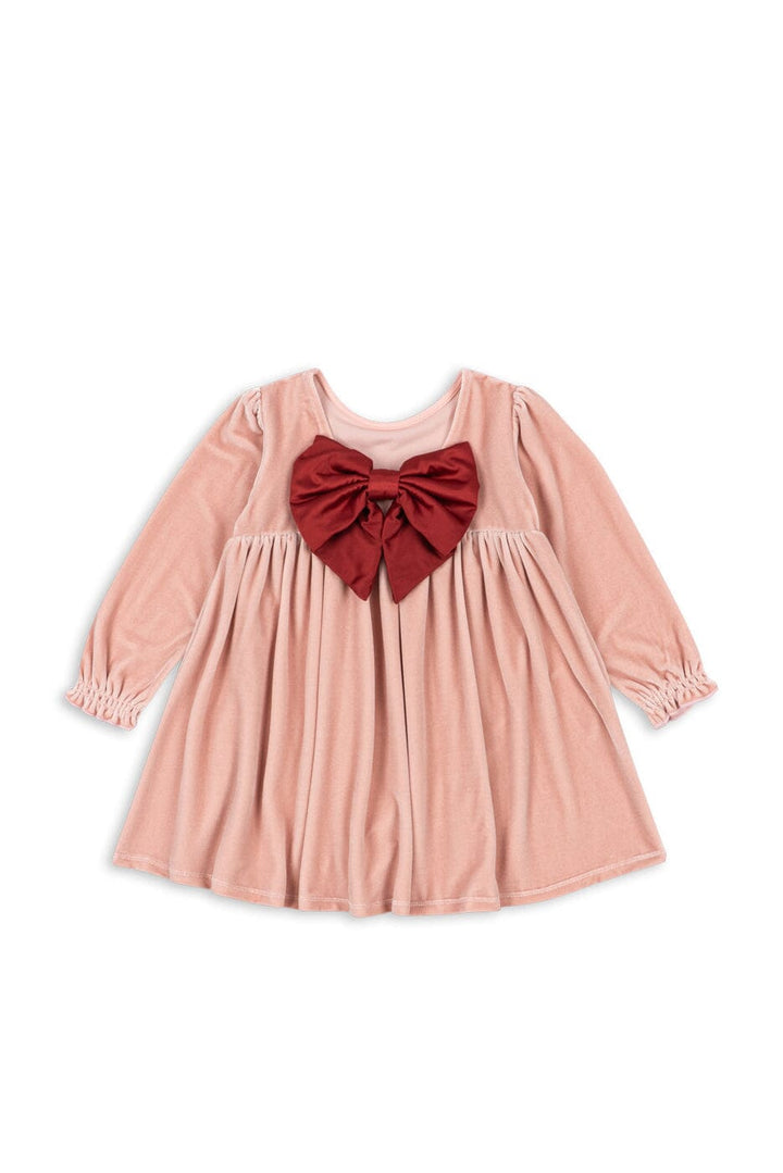 Konges Sløjd - Gia Bow Dress Grs Ks106478 - Mellow Rose Kjoler 