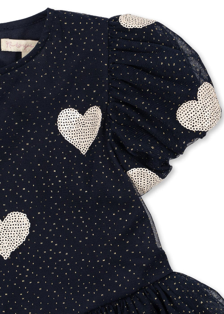 Konges Sløjd - Heartlily Dress Grs Ks106492 - Coeur Night Sky Kjoler 