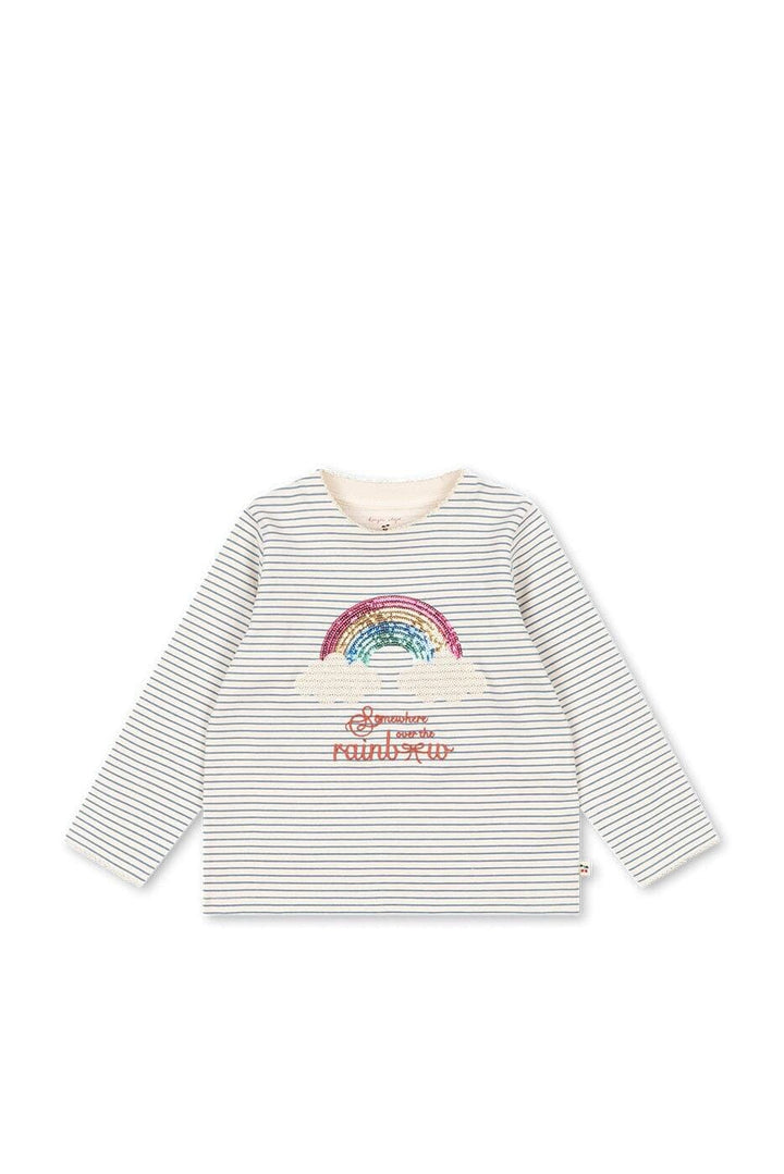 Konges Sløjd - Lin Ls Tee Gots Ks106517 - Navy Stripe T-shirts 