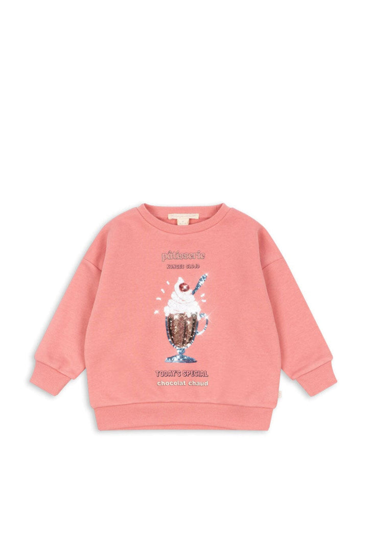Konges Sløjd - Lou Sequin Sweat Shirt Gots Ks106104 - Peach Blossom