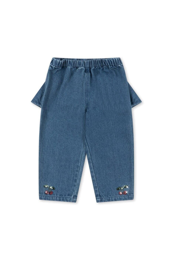 Konges Sløjd - Magot Flounce Pants Gots Ks106538 - Denim Blue Bukser 