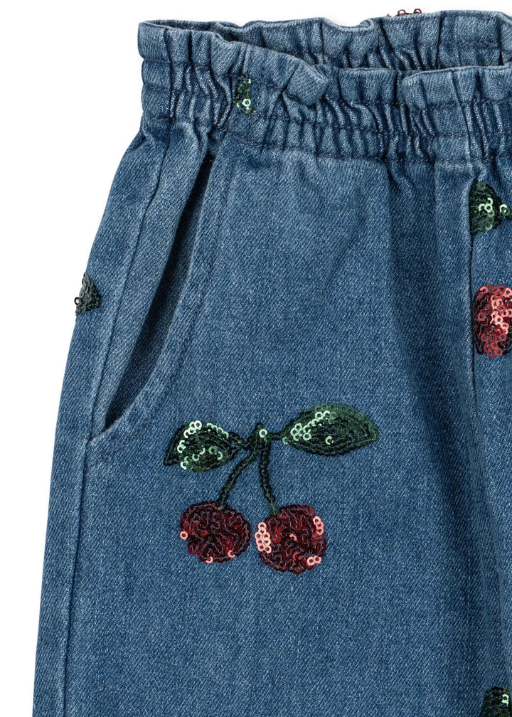 Konges Sløjd - Magot Sequin Frill Pants Gots Ks106546 - Cherry Sequin Bukser 