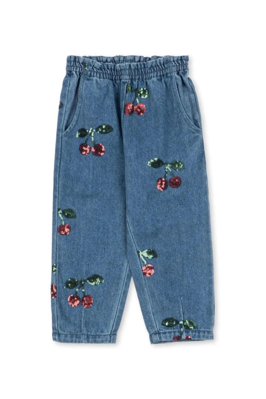 Konges Sløjd - Magot Sequin Frill Pants Gots Ks106546 - Cherry Sequin Bukser 