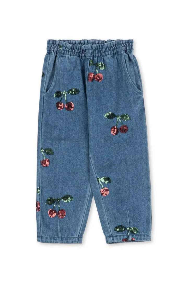 Konges Sløjd - Magot Sequin Frill Pants Gots Ks106546 - Cherry Sequin Bukser 