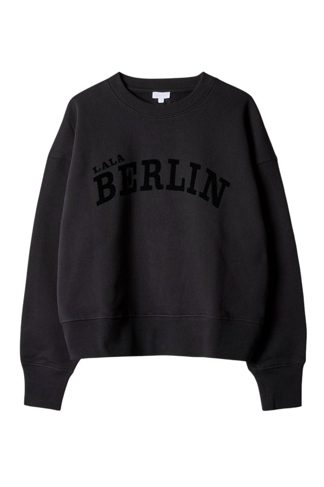 Lala Berlin - Lala Sweatshirt 2 10025461 - Black Flock Logo 