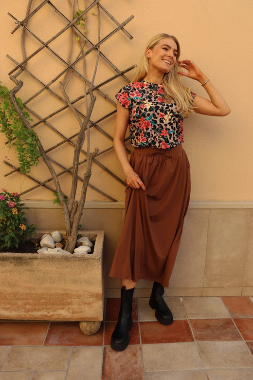 Liberte - Alma-Loose-Skirt 9582 - Milk Chocolate